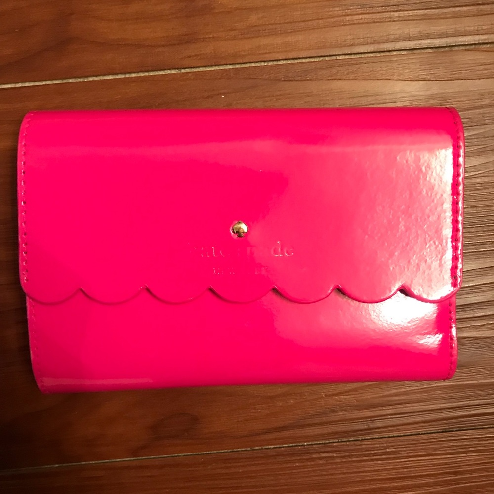 Kate spade pink tri fold wallet